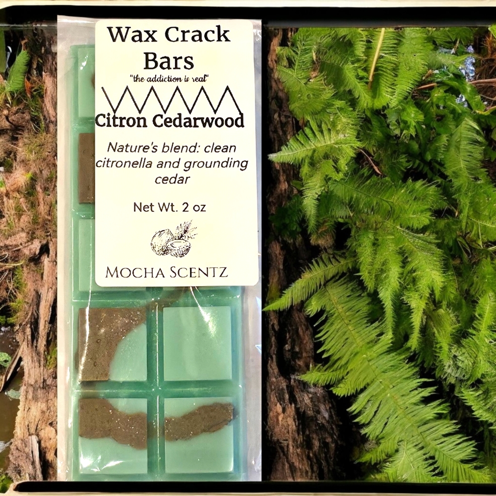 Mocha Scentz Citron Cedarwood Wax Crack Bars
